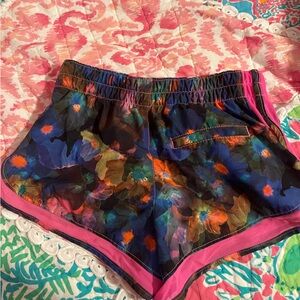 urban outfitters colorful pink running shorts